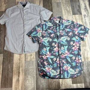Denim And Flower, Men’s Medium, Slim Fit, Summer Vacation Polo, Lot Of 2